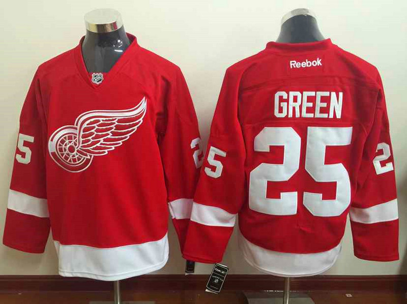 NHL Detroit Red Wings #25 Green Red Jersey