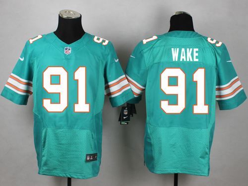 Nike NFL Miami Dolphins #91 Wake Green Elite New Jersey