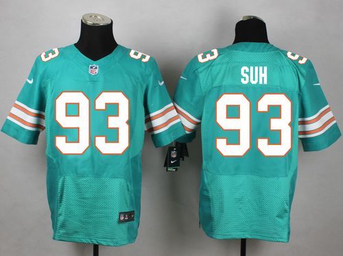 Nike NFL Miami Dolphins #93 Suh Green Elite New Jersey