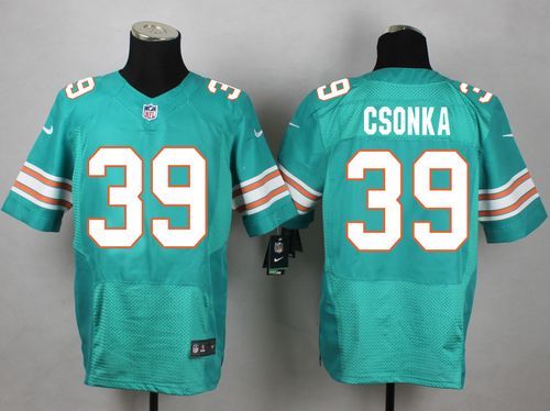 Nike NFL Miami Dolphins #39 Csonka Green Elite New Jersey