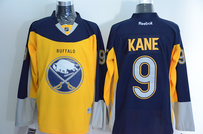 NHL Buffalo Sabres #9 Kane Yellow Blue Jersey