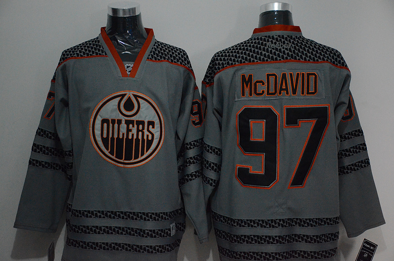 NHL Edmonton Oilers #97 McDavid Black Grey Jersey