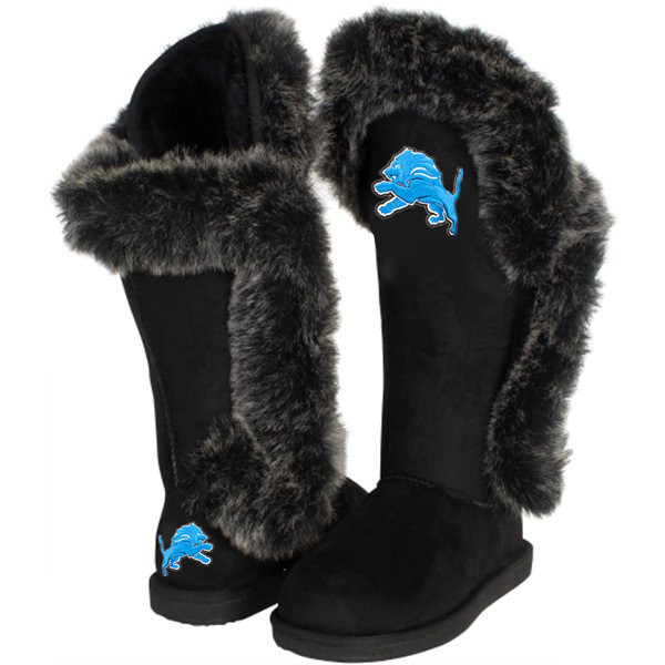 NFL Detroit Lions Black Women Boots