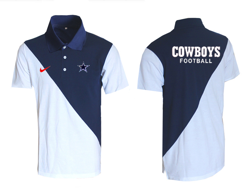 NFL Dallas Cowboys Blue White Polo Shirt