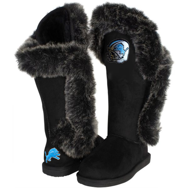 NFL Detroit Lions Women Black Boots
