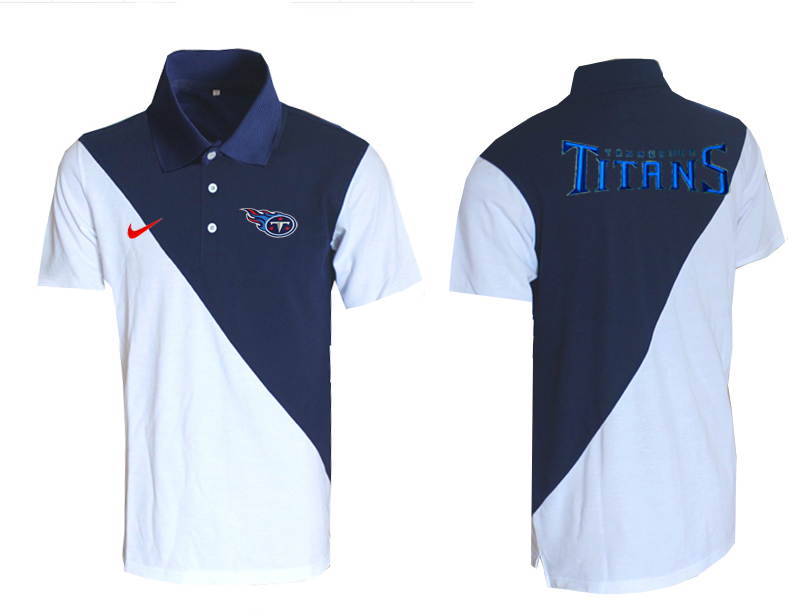 NFL Tennessee Titans Blue White Polo Shirt