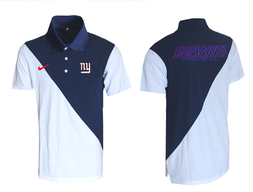 NFL New York Giants Blue White Polo Shirt