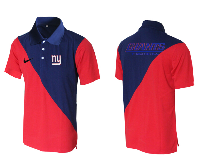 NFL New York Giants Blue Red Polo Shirt