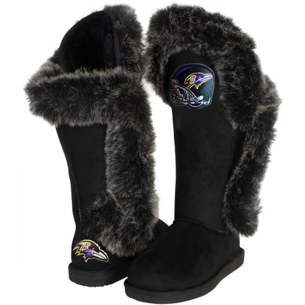 NFL Baltimore Ravens Women Black Boots