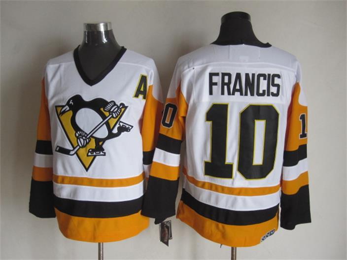 NHL Pittsburgh Penguins #10 Francis White Jersey with C Patch