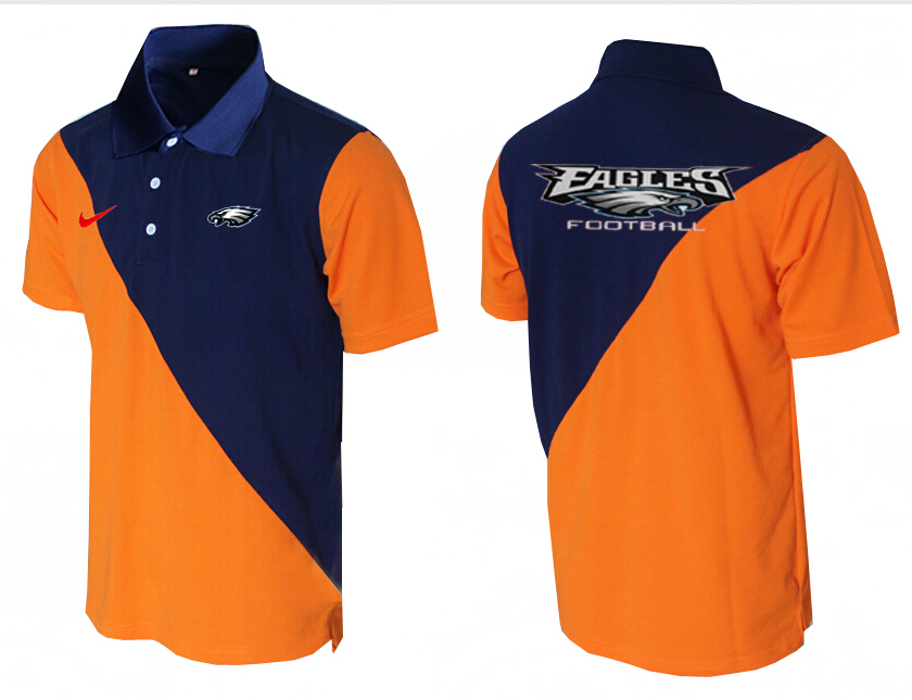 NFL Philadelphia Eagles Blue Orange Polo Shirt
