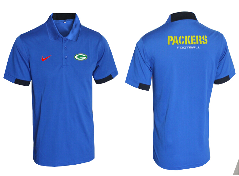 NFL Green Bay Packers Blue Polo Shirt