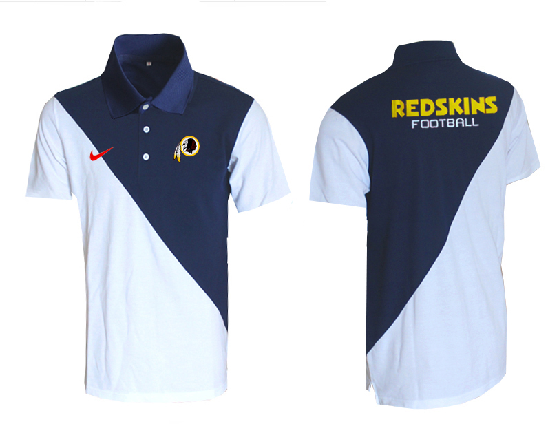 NFL Washington Redskins White Blue Polo Shirt