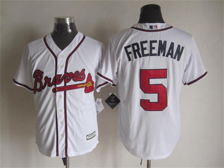 MLB Atlanta Braves #5 Freeman White Majestic Jersey