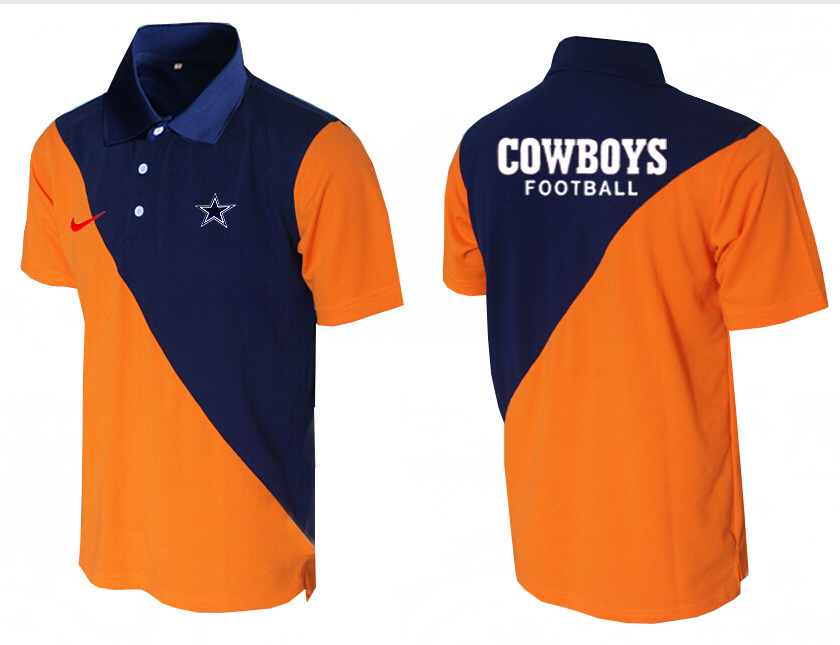 NFL Dallas Cowboys Blue Orange Polo Shirt