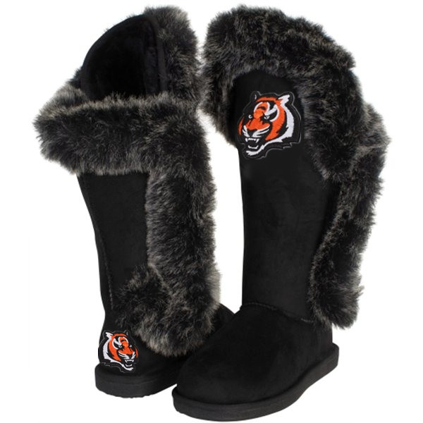 NFL Cincinnate Bengals Women Black Boots