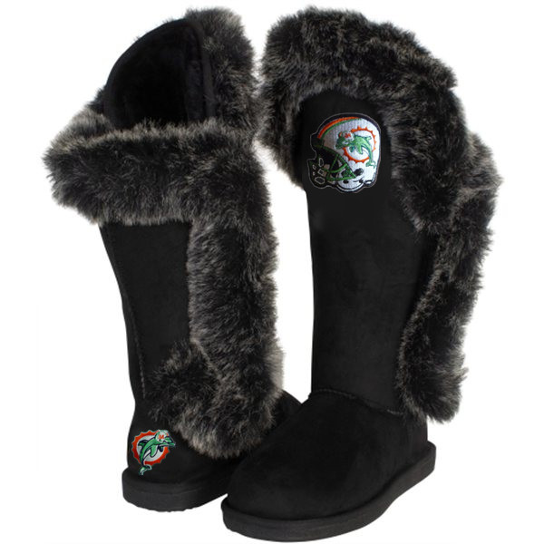 NFL Miami Dolphins Black Women Boots