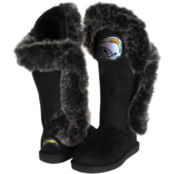 NFL San Diego Chargers Black Women Boots