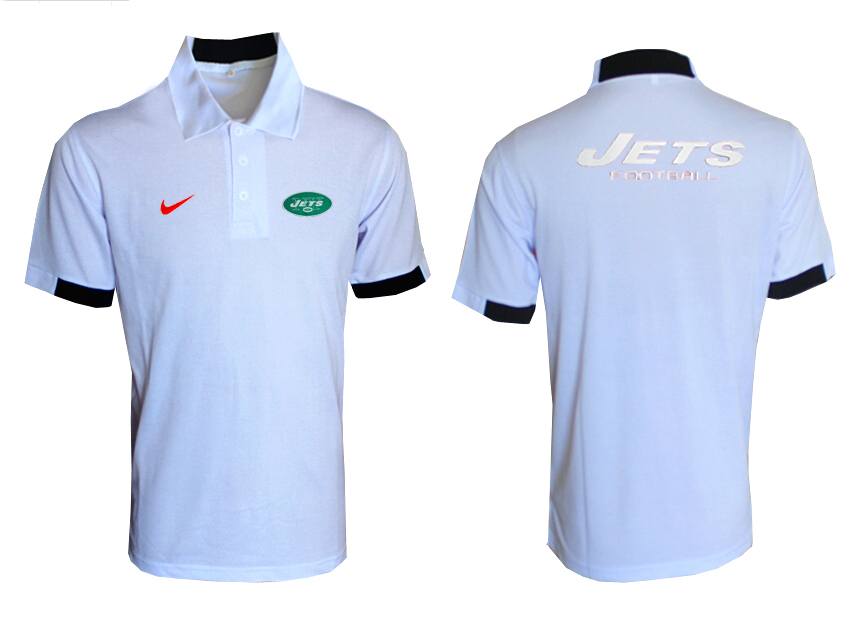 NFL New York Jets White Polo Shirt