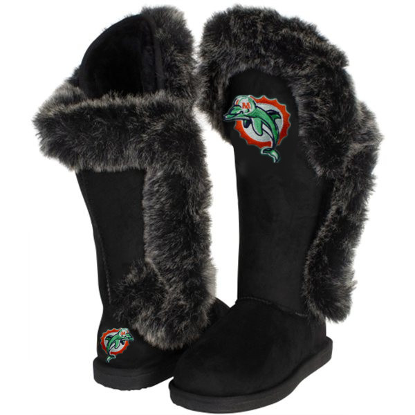NFL Miami Dolphins Women Black Boots