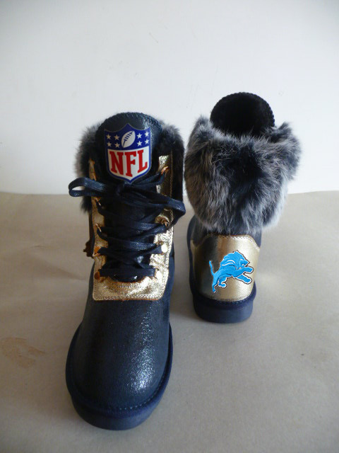 NFL Detroit Lions Cuce Shoes Ladies Fanatic Boots - Black