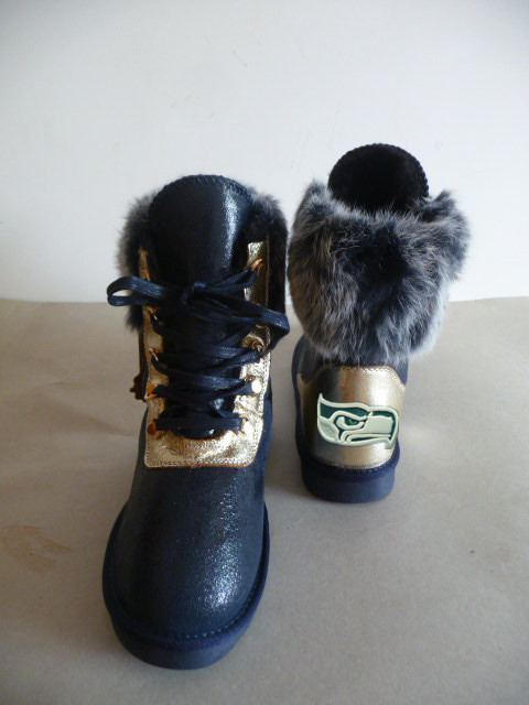 NFL Seattle Seahawks Cuce Shoes Ladies Fanatic Boots - Black
