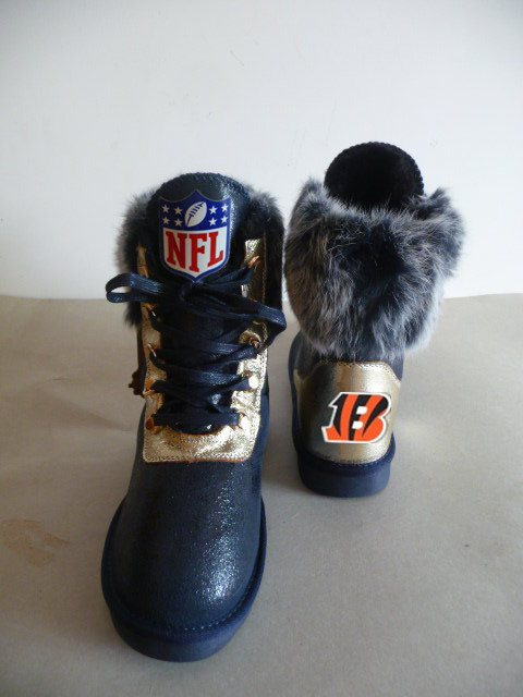 NFL Cincinnate Bengals Cuce Shoes Ladies Fanatic Black Boots
