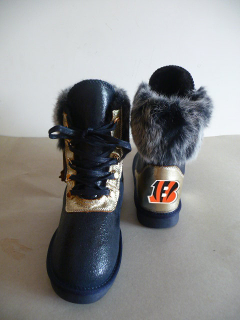 NFL Cincinnate Bengals Cuce Shoes Ladies Fanatic Boots Black
