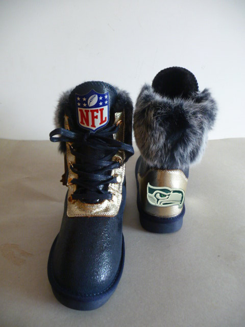 NFL Seattle Seahawks Cuce Shoes Ladies Fanatic Boots Black