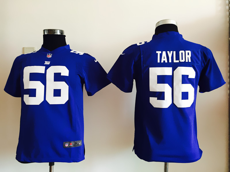 Nike New York Giants #56 Taylor Blue Kids Jersey