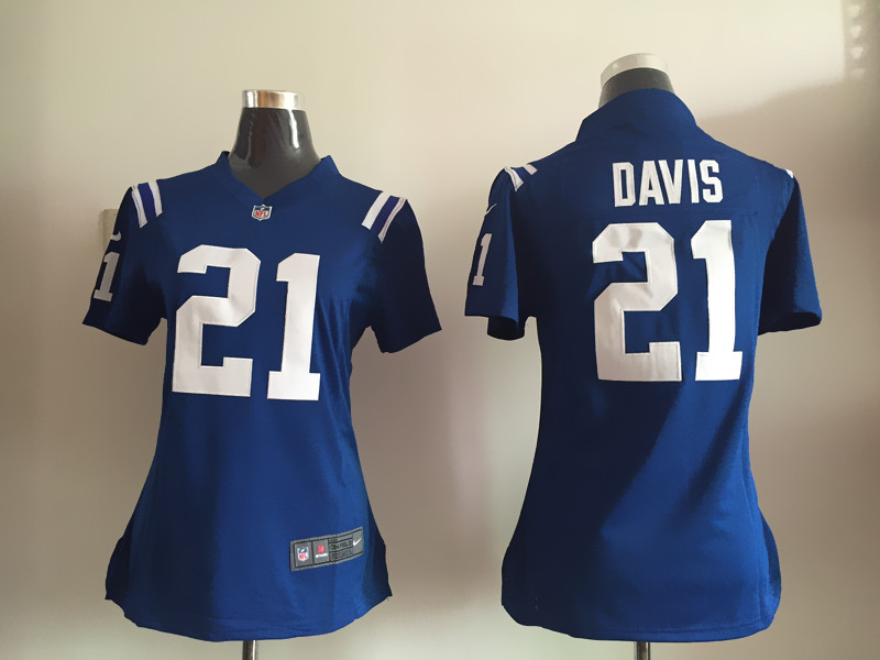 Nike Indianapolis Colts #21 Davis Blue Kids Jersey