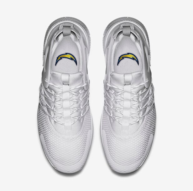 NFL San Diego Chargers White Sneaker  Shoes