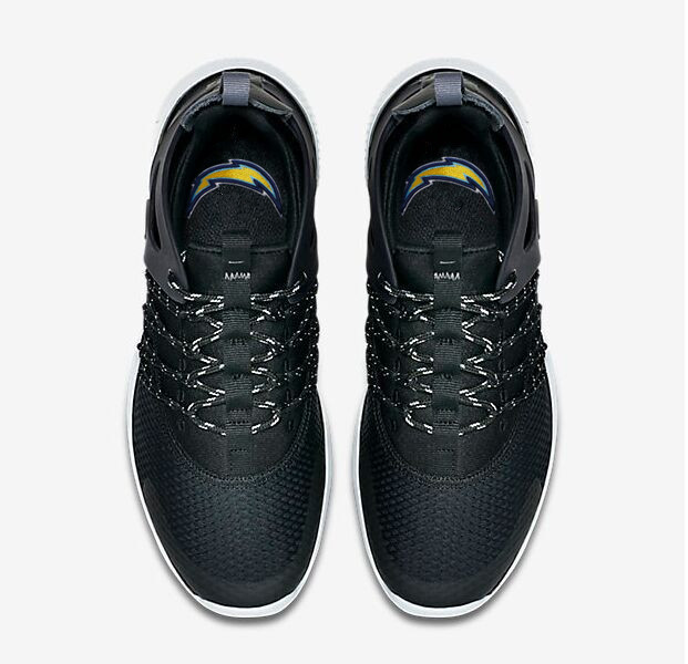 NFL San Diego Chargers Black Sneaker  Shoes