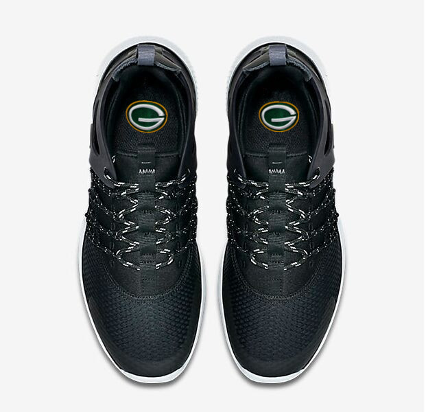 NFL Green Bay Packers Black Sneaker Shoes