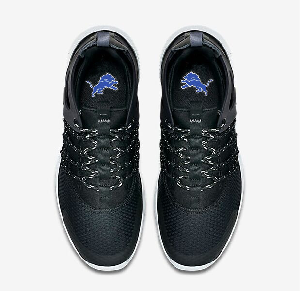 NFL Detroit Lions Black Sneaker Shoes