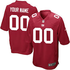 Nike New York Giants Customized Game Red Jerseys .jpeg
