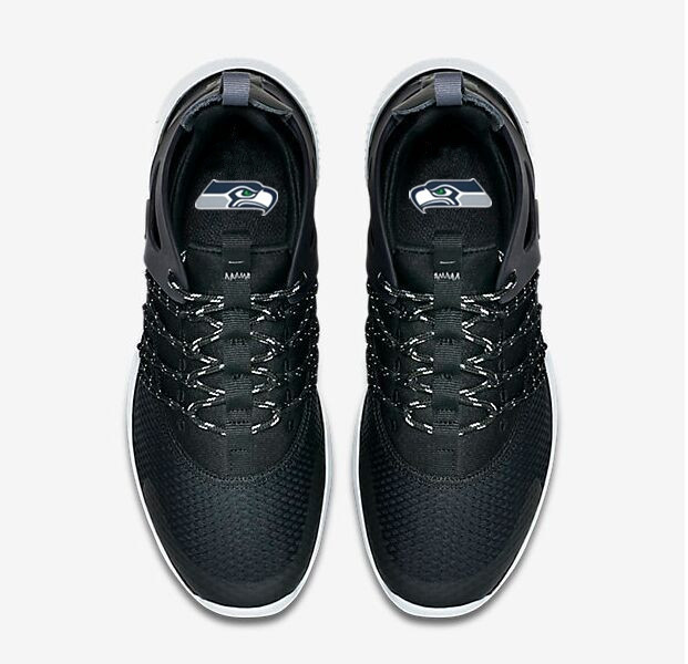 NFL Seattle Seahawks Black Sneaker  Shoes