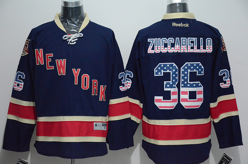 NHL New York Rangers #36 Zuccarello Blue Jersey