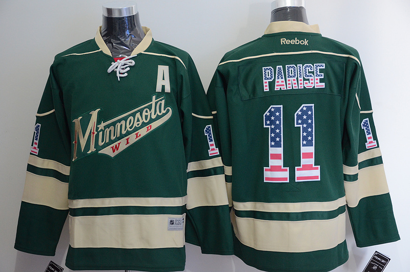 NHL Minnesota Wild #11 Parise Green Jersey