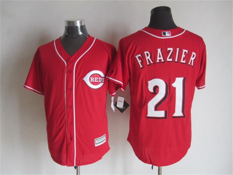 MLB Cincinnati Reds #21 Frazier Red Majestic Jersey