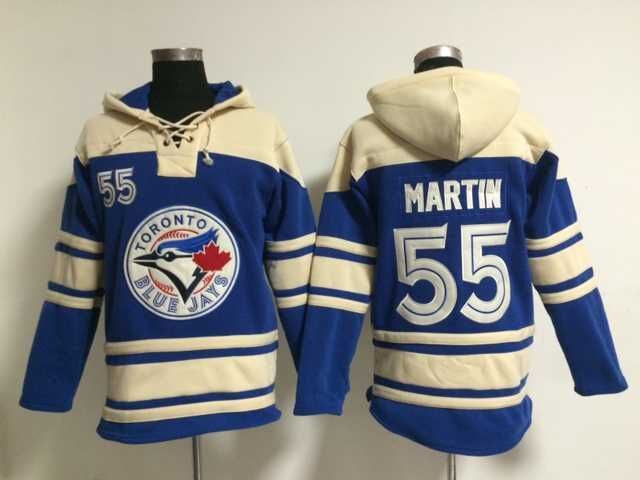 MLB Toronto Blue Jays #55 Martin Blue Hoodie