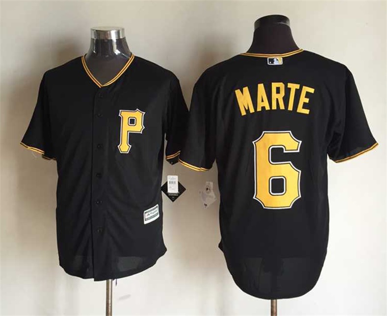 MLB Pittsburgh Pirates #6 Marte Black Majestic Jersey