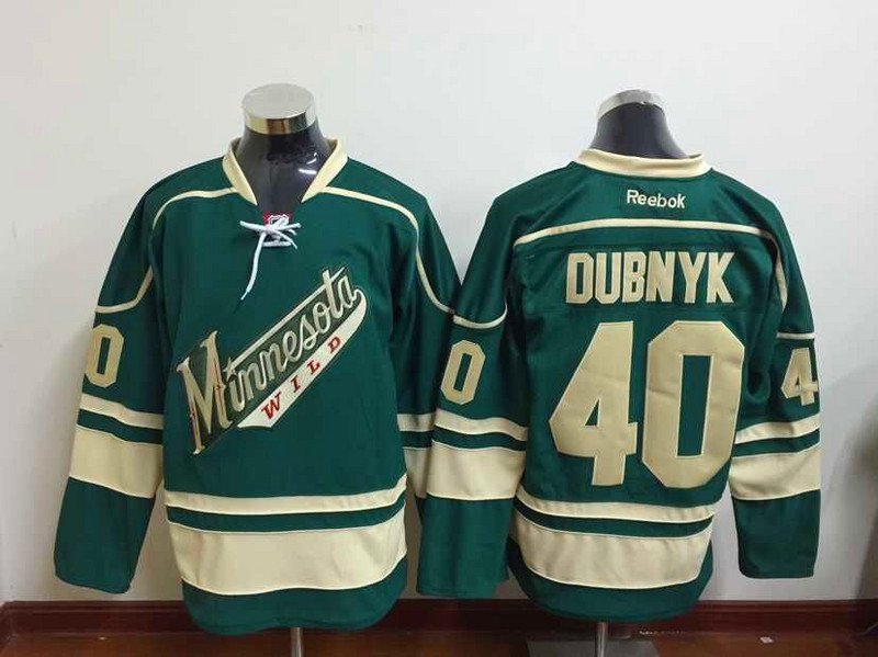 NHL Minnesota Wild #40 Dubnyk Green Jersey