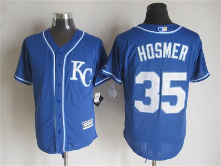 MLB Kansas City Roylas #35 Hosmer Blue Color Majestic Jersey