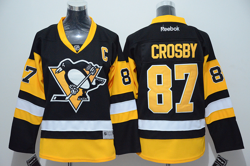 NHL NHL Pittsburgh Penguins #87 Crosby Black Jersey