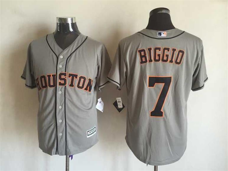 MLB Houston Astros #7 Biggio Grey Majestic Jersey