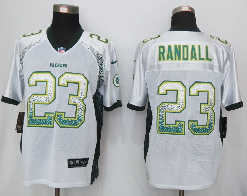 NEW Nike Green Bay Packers 23  Randall  Drift Fashion White Elite Jerseys