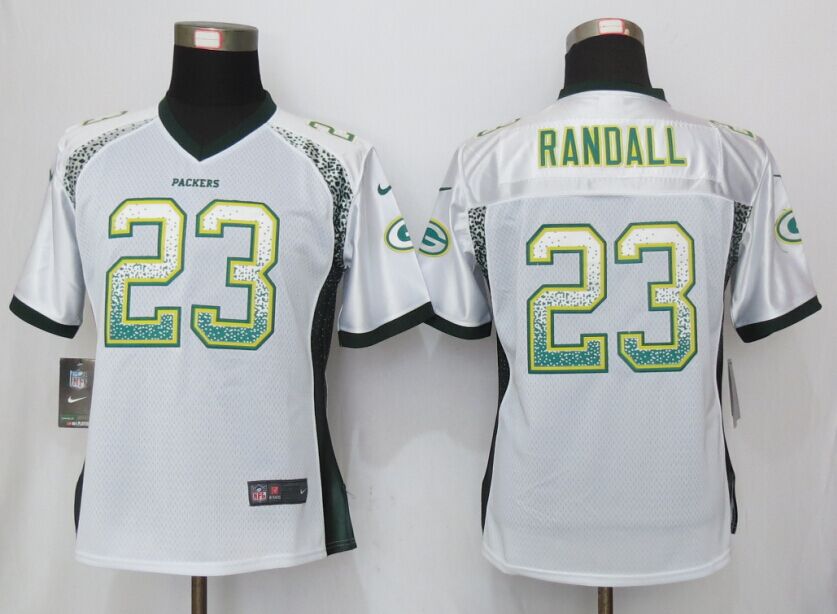 Women  NEW Nike Green Bay Packers 23 Randall Drift Fashion White Elite Jerseys