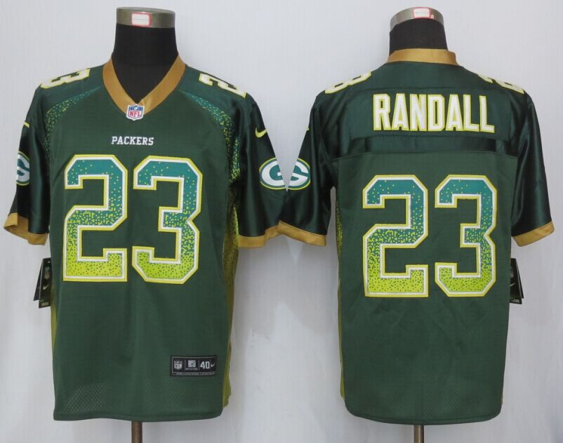 NEW Nike Green Bay Packers 23  Randall  Drift Fashion Green Elite Jerseys