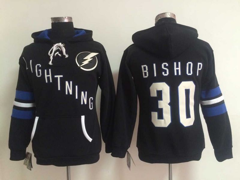 NHL Tampa Bay Lightning #30 Bishop Black Women Hoodie